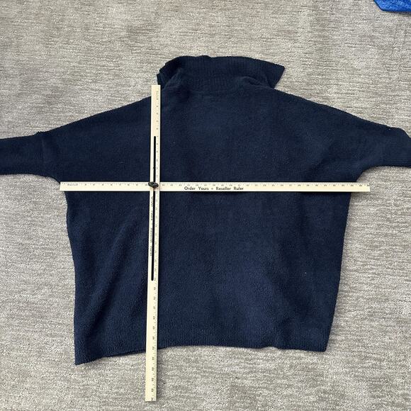 Barefoot Dreams Cardigan Womens One Size Plus Navy Open Front CozyChic Warm - Picture 5 of 9